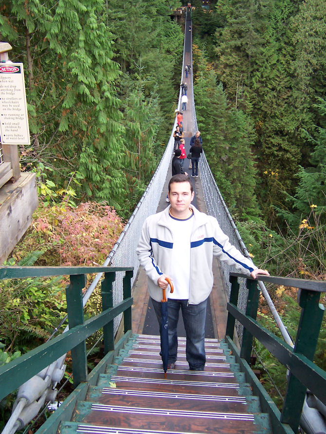 Capilano suspension bridge, Vancouver, BC, Canada (October 2008).